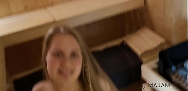  BBW Teen Maja Meer gets fucked in the sauna